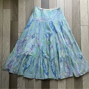 Lauren Ralph Lauren Pastel Paisley A-Line Skirt